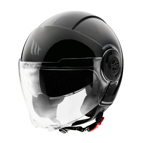 Casca Moto Open Face Cu Ochelari Soare Integrati Mt Viale Sv Negru