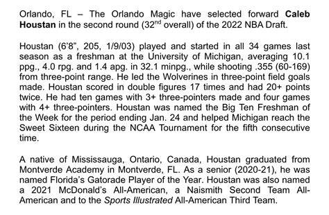 Orlando Magic Pr On Twitter Press Release Orlandomagic Select