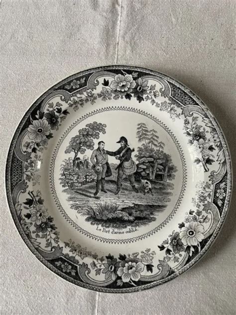 Ancienne Assiette Parlante En Fa Ence De Creil Montereau Lebeuf Eur