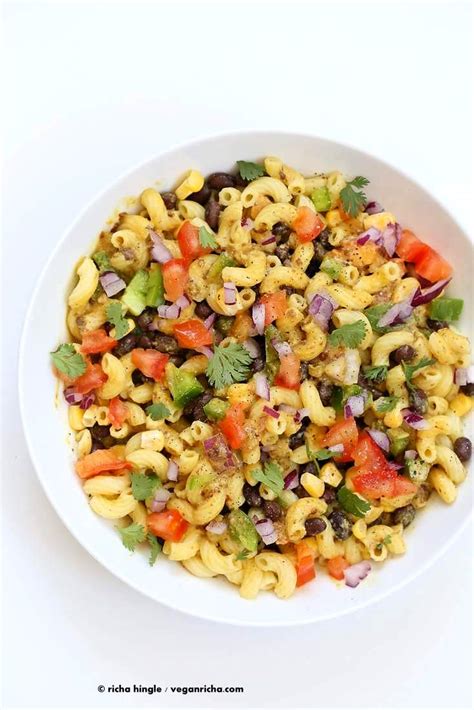 Southwestern Pasta Salad With Black Bean Dressing Vegan Richa