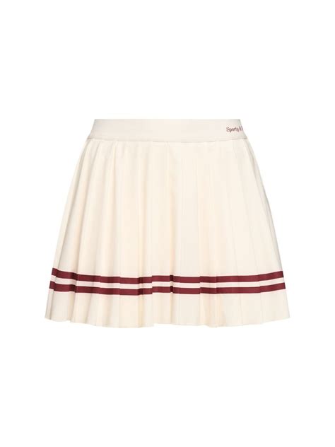 Classic Logo Pleated Skirt Sporty Rich Women Luisaviaroma