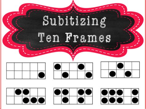 Subtitizing Ten Frames Teaching Resources