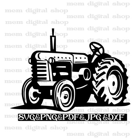 Vintage Tractor Svgvintage Tractor Pngtractor Svg Files For Cricut