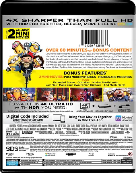 Minions The Rise Of Gru 4k Blu Ray Blu Ray DVD Release Dates