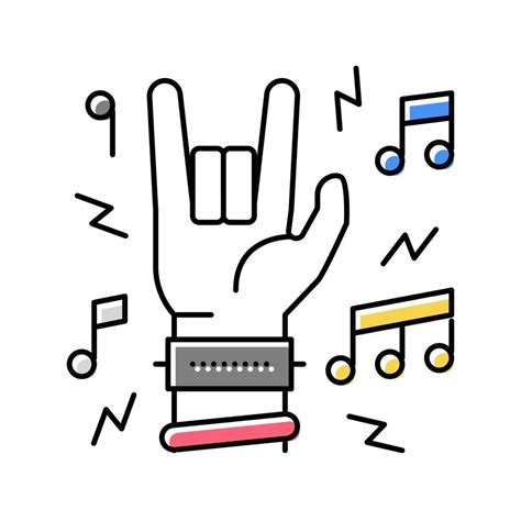 Rock Music Concert Color Icon Vector Illustration 19524700 Vector Art