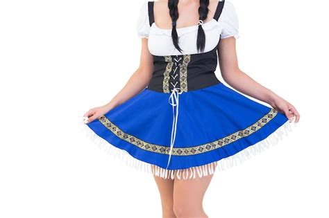 Premium Photo Oktoberfest Girl Spreading Her Skirt