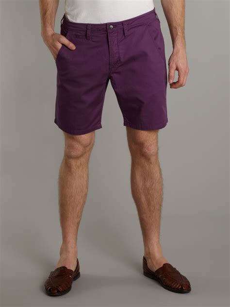 Paul Smith Patch Pocket Chino Shorts In Purple For Men Lyst