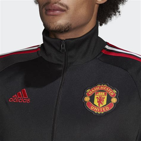 Adidas Manchester United 3 Stripes Track Top Black Adidas Gh