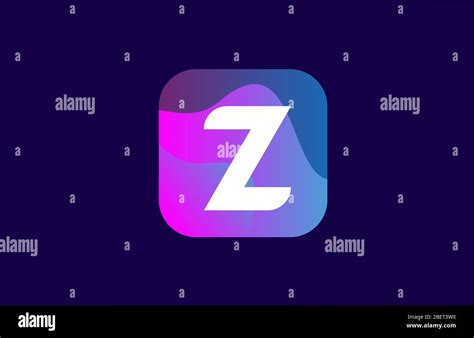 Pink Blue Z Alphabet Letter Logo Icon Design For Company And Business