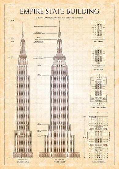 28+ empire state building floor plan Empire state building: rainbow ...