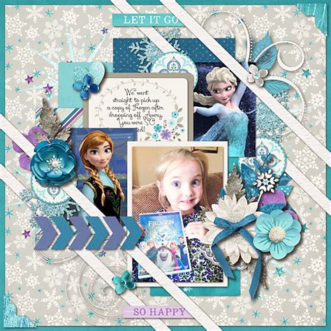 Frozen Disney Scrapbooking Layouts Disney