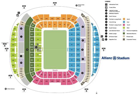 Sydney Football Stadium Seating Map 2023 With Rows Parking Map