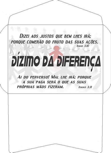 Frases FJU PA ENVELOPE DÍZIMO DA DIFERENÇA