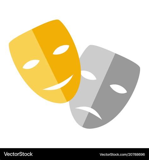 Theater masks Royalty Free Vector Image - VectorStock