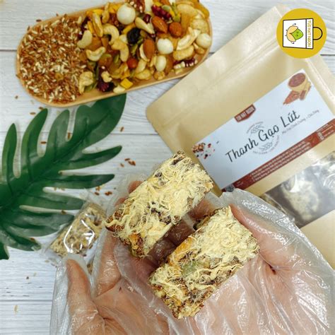 Thanh gạo lứt mix hạt ngũ cốc Túi Hạt Ngon vị Chà bông và Rong biển ...