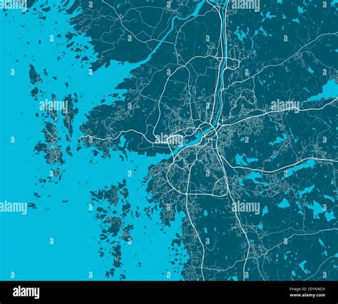 Detailed Map Of Gothenburg City Administrative Area Royalty Free