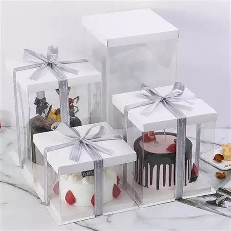 Caja De Acetato Para Tortas Postres Y Regalos Peque A Mercadolibre