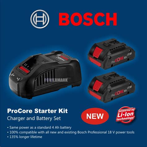 Bosch 18 V ProCORE Starter Set 2 X ProCORE18V 4 0Ah GAL 1880 CV