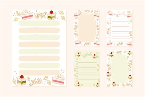 Cute To Do List Memo Pad Template Set Graphic By Artflorara