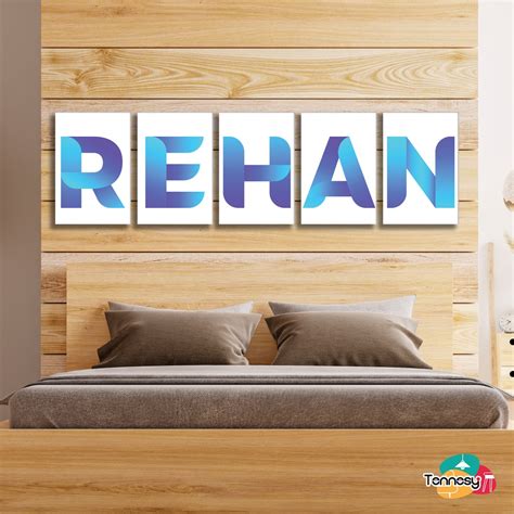 Jual Tennesy Hiasan Dinding Alphabet Huruf Font Kustom Namawhite Blue