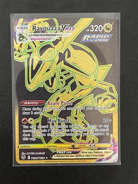 Rayquaza VMAX Gold Silver Tempest Hobbies Toys Toys Games On