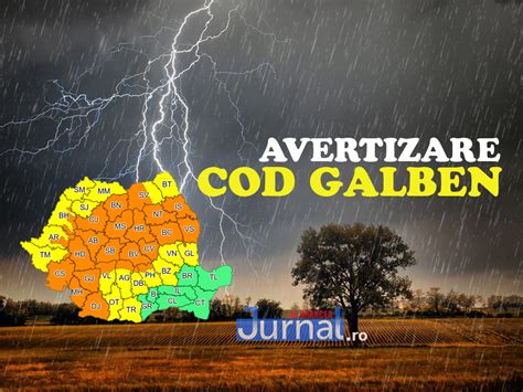 ULTIMA ORĂ COD GALBEN de ploi vijelii și grindină Pentru județul