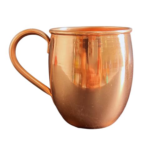 Caneca Moscow Mule Barril Lisa C Borda Alça Cobre 350 ml Cobre Lux