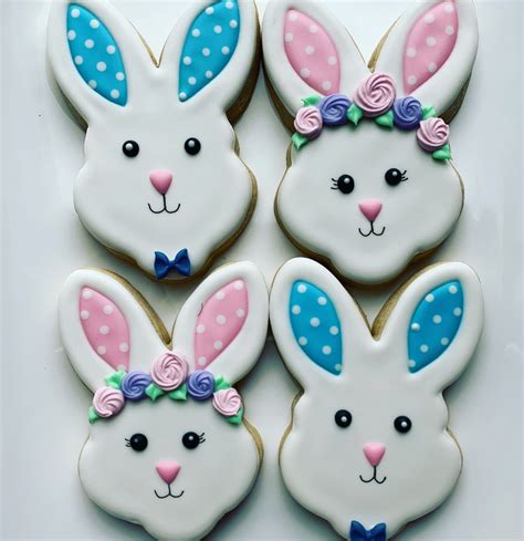 Easter Bunny Decorated Sugar Cookies Decorated Bunny Cookies Easter