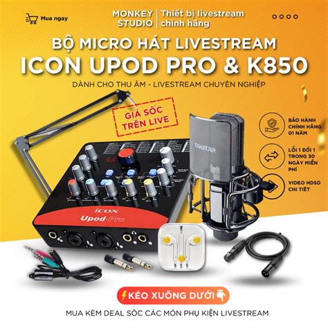 Mic Livestream Micro Thu M Sound Card Icon Upod Pro Mic Takstar