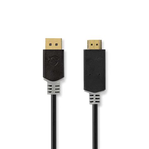 Displayport Cable Displayport Male Hdmi™ Connector 4k30hz Gold