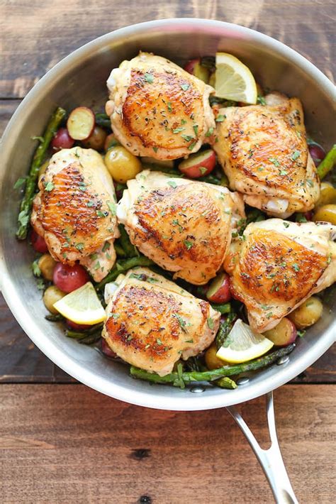 Lemon Chicken With Asparagus And Potatoes Fast And Easy One Pan Meal Recipes Popsugar Food