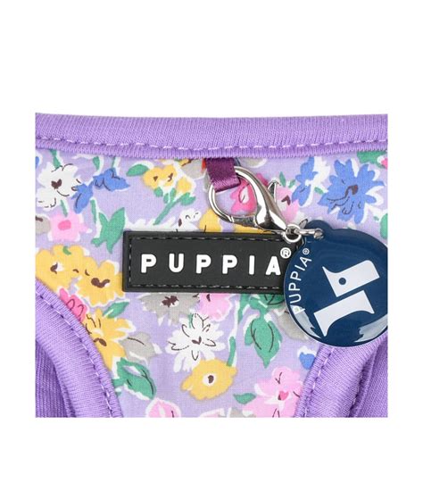 Hb Harnais Veste Motif Fleuri Mauve Lita Puppia Un Chien Dans Le