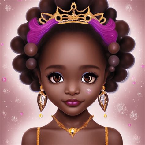 Beautiful K Dark Brown Skin Disney Princess Vector Creative Fabrica