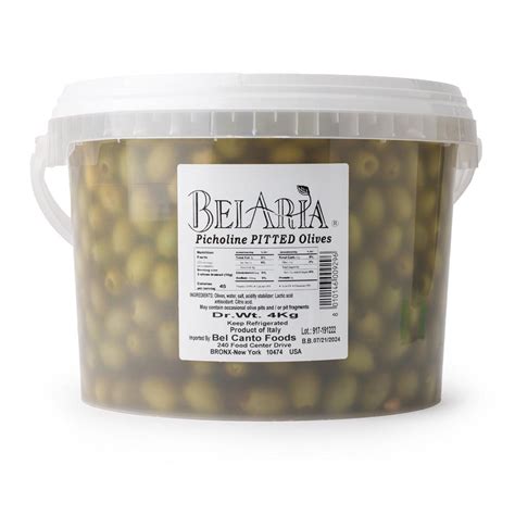 Pitted Green Picholine Olives