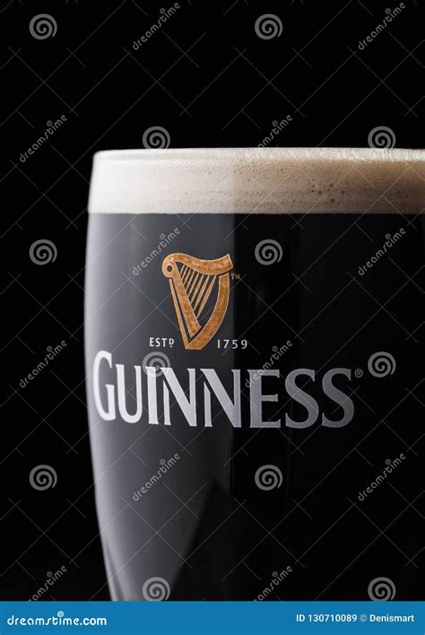 LONDON, UK - APRIL 27, 2018: Original Glass of Guinness Draught Stout ...