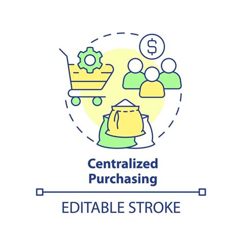 Centralized Purchasing Concept Icon Formal Procurement Method Abstract