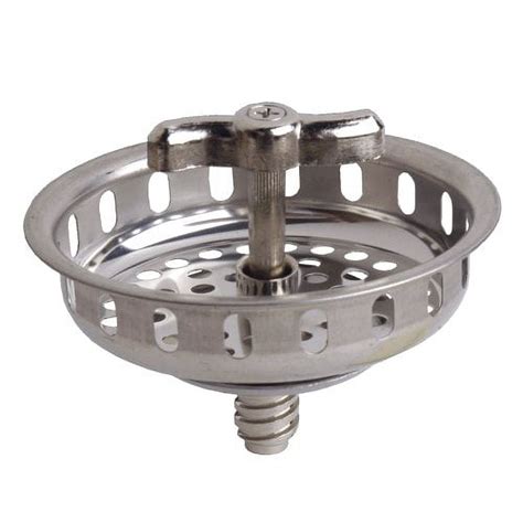 Danco Twist Tight Kitchen Sink Basket Strainer Inch Chrome