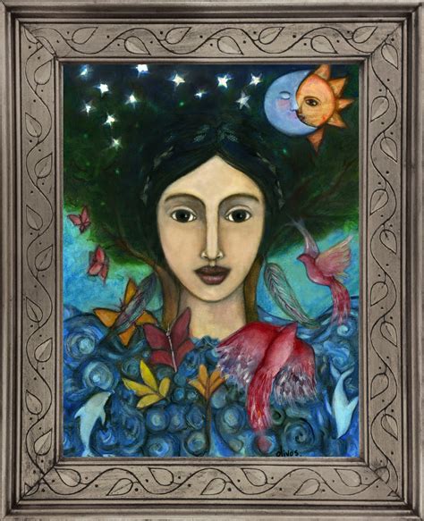 Gaia Greek Goddess Art Print On Canvas Mother Earth Art Etsy