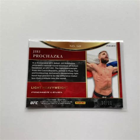 TARJETA PRIZM JIRI Prochazka 2021 Panini Select UFC Premier Blue Disco