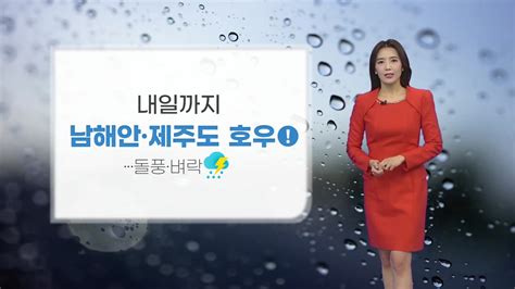 날씨 내일까지 남해안·제주도 호우돌풍·벼락 동반 Ytn