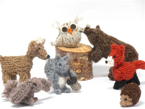 Miniature Animals Miniature Woodland Collection Tiny Knit - Etsy