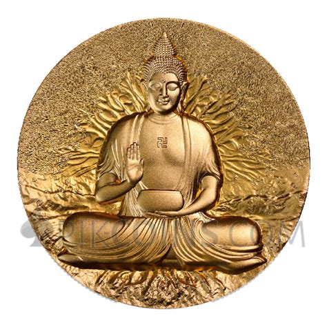 The Buddha Creator Of Buddhism Gold Gilded 2000 Francs CFA 2oz