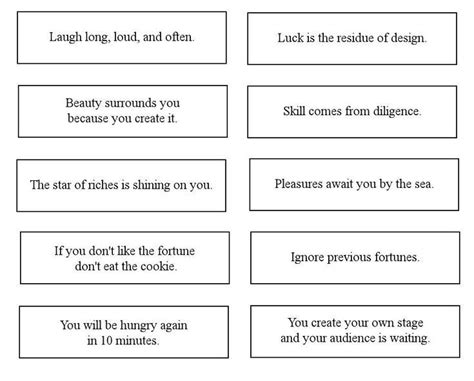 Funny Fortune Cookie Sayings Printable Funny Fortune Cookies Fortune