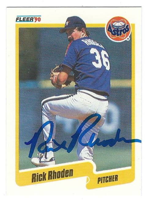 Autographed Rick Rhoden Houston Astros Fleer Card W Show