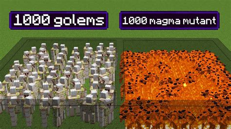 1000 Golems Vs 1000 Magma Mutants Youtube