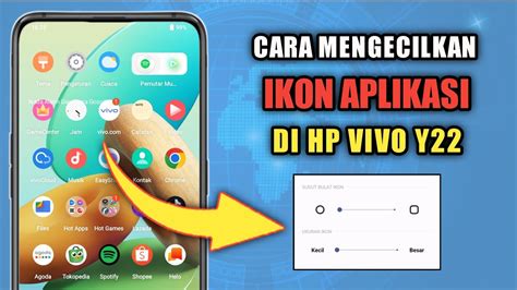 Cara Mengecilkan Ikon Aplikasi Di HP Vivo Y22 YouTube