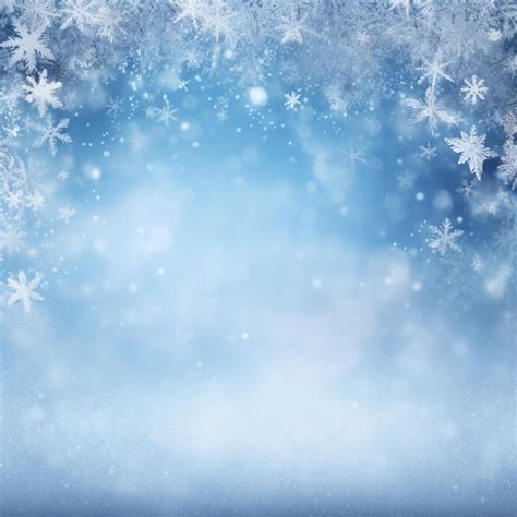 Premium Ai Image Snowy Background With Snow Flakes And Stars