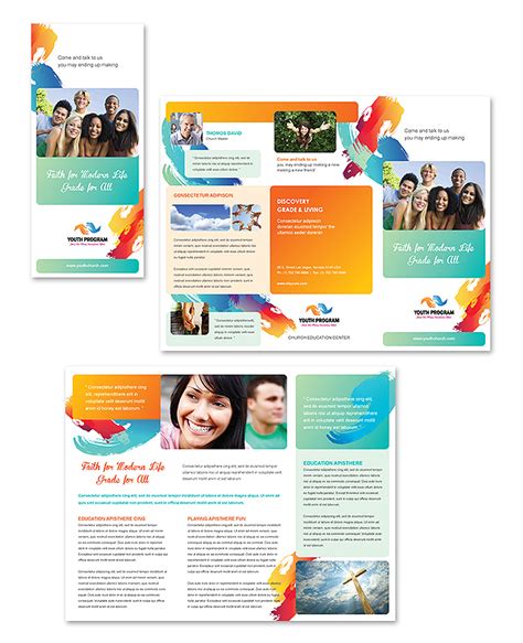 Church Youth Ministry Tri Fold Brochure Template - TF090199LT ...