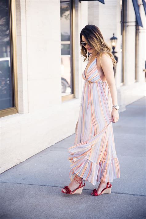 Free People Rainbow Maxi Dress Houston Fashion Blogger The Styled Fox