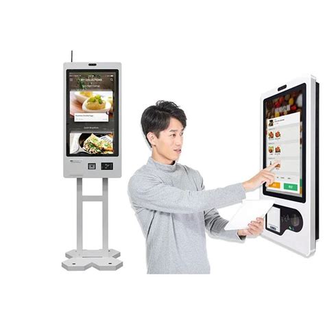 Ticket Printing Self Service Ordering Kiosk Capacitive Touch 10 Point